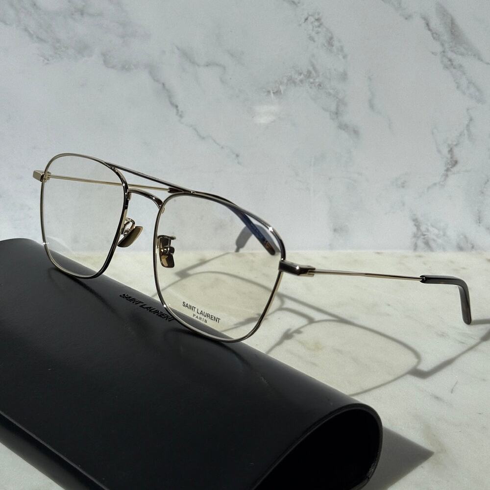 NEW Saint Laurent SL309M Gold Pilot Eyeglasses Frames